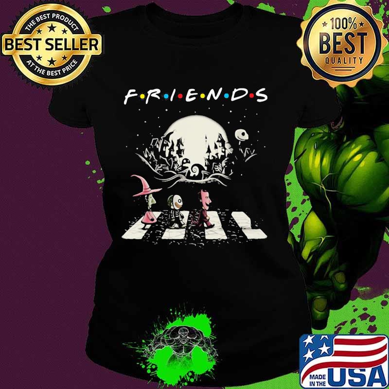 Happy halloween nightmare characters crossing the line friends s Ladies tee Happy halloween nightmare characters crossing the line friends s Ladies tee