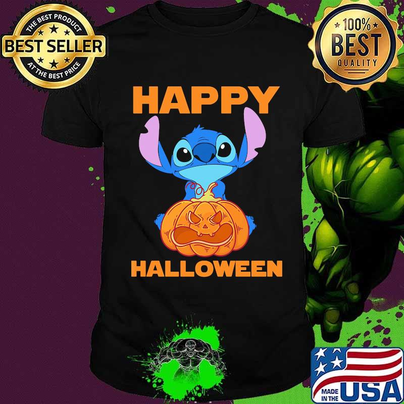 Happy halloween stitch hug pumpkin shirt