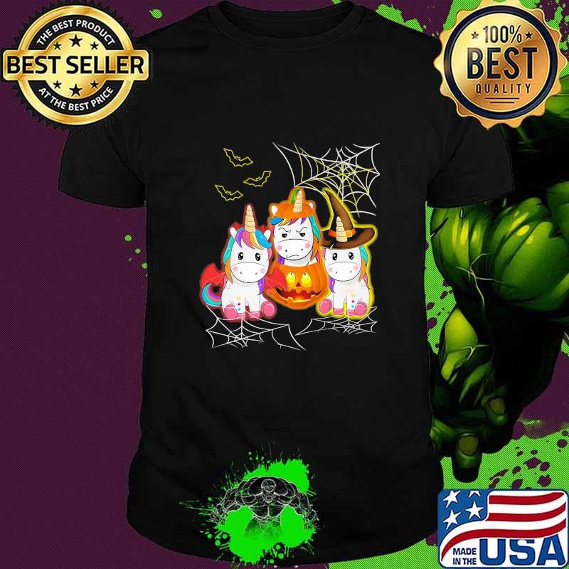 Happy halloween unicorn witch shirt