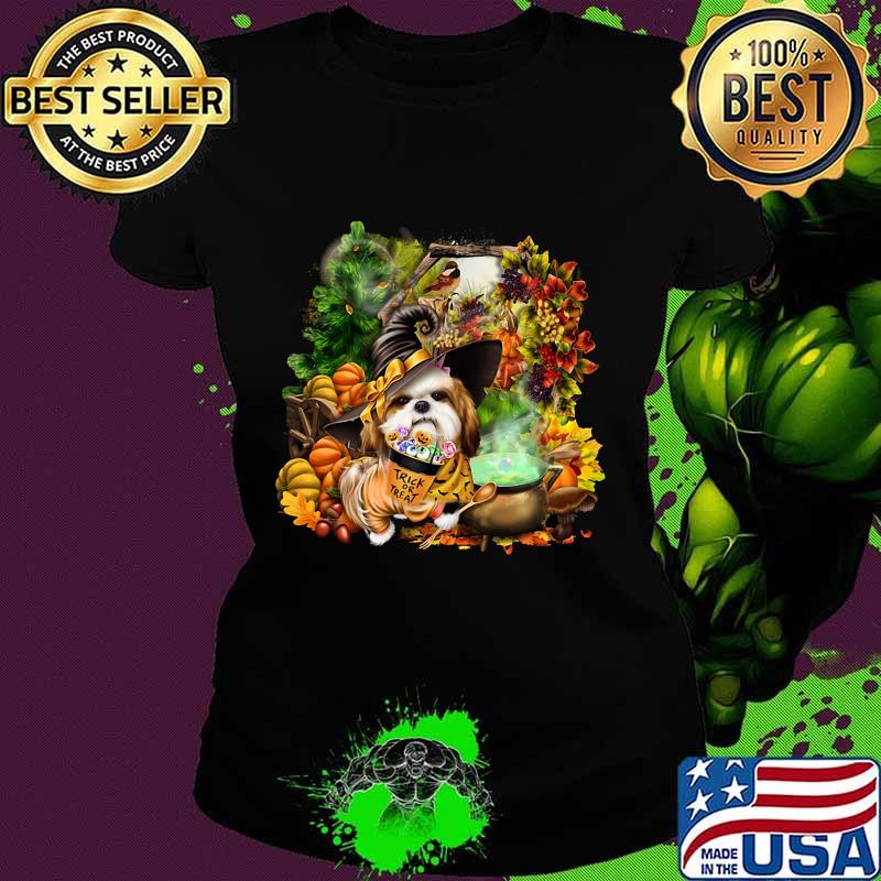 Happy halloween yorkie witch trick or treat s Ladies tee Happy halloween yorkie witch trick or treat s Ladies tee