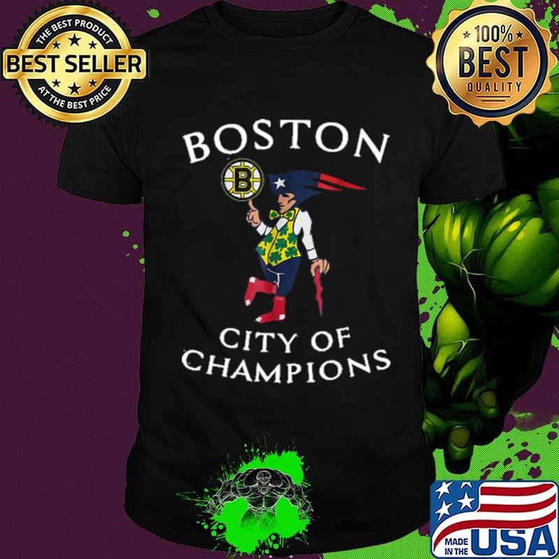 Happy st. patrick's day irish new england patriots boston bruins city of champions shirt