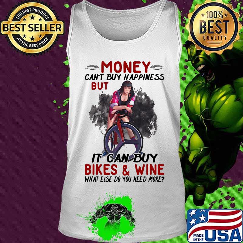Harley quinn money can't buy happiness but it can buy bikes and wine what else do you need more s Tank top Harley quinn money can't buy happiness but it can buy bikes and wine what else do you need more s Tank top