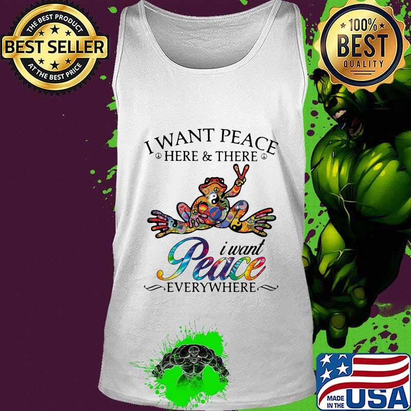 Hippie frog i want peace here and there i want peace everywhere s Tank top Hippie frog i want peace here and there i want peace everywhere s Tank top