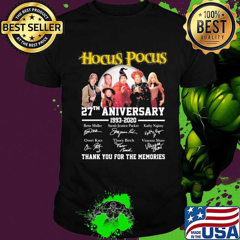 Hocus pocus 27th anniversary 1993 2020 thank you for the memories signatures shirt