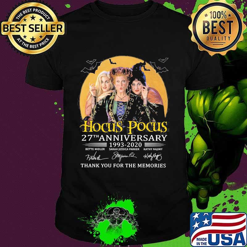 Hocus pocus 27th anniversary 1993 2020 thank you for the memories signatures shirt