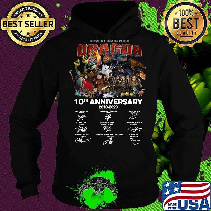 How to train your dragon 10th anniversary 2010 2020 signatures s Hoodie How to train your dragon 10th anniversary 2010 2020 signatures s Hoodie