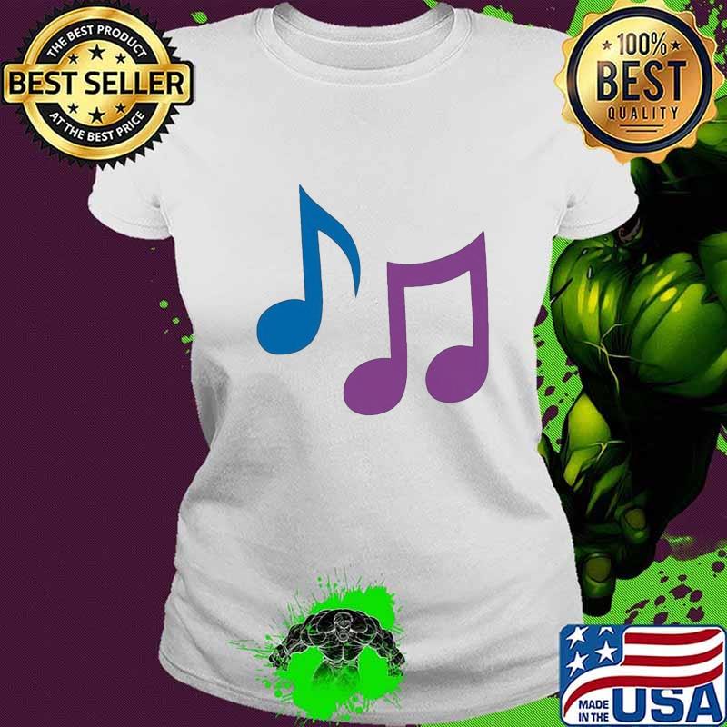 Huge Music Notes White Shirt Ladies tee Huge Music Notes White Shirt Ladies tee