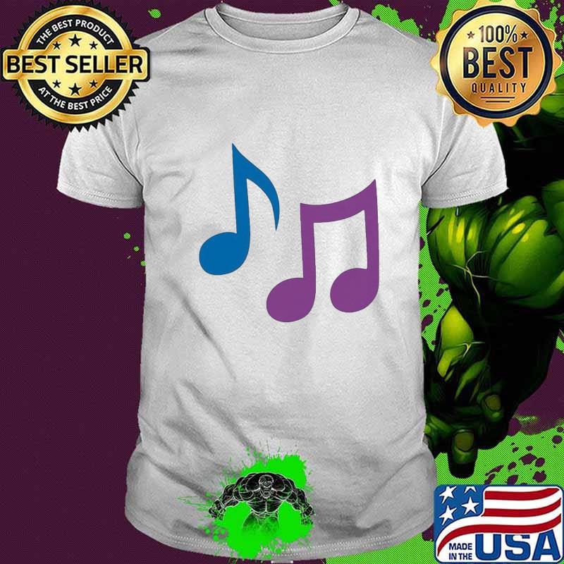 Huge Music Notes White Shirt Huge Music Notes White Shirt