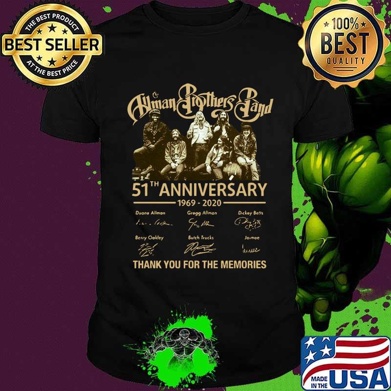 Human brothers band 51th anniversary 1969 2020 thank you for the memories signatures shirt