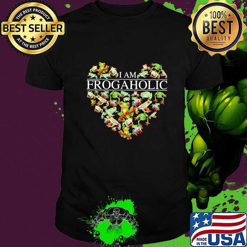 I am frog aholic heart shirt