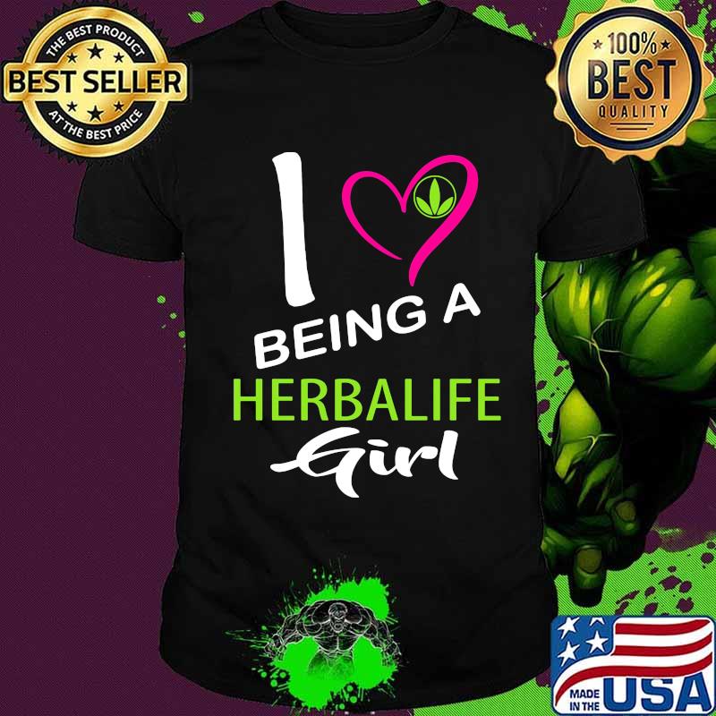 I being a herbalife logo girl heart shirt