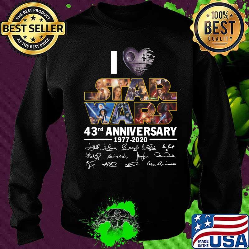 I love star wars 43rd anniversary 1977 2020 signatures s Sweater I love star wars 43rd anniversary 1977 2020 signatures s Sweater