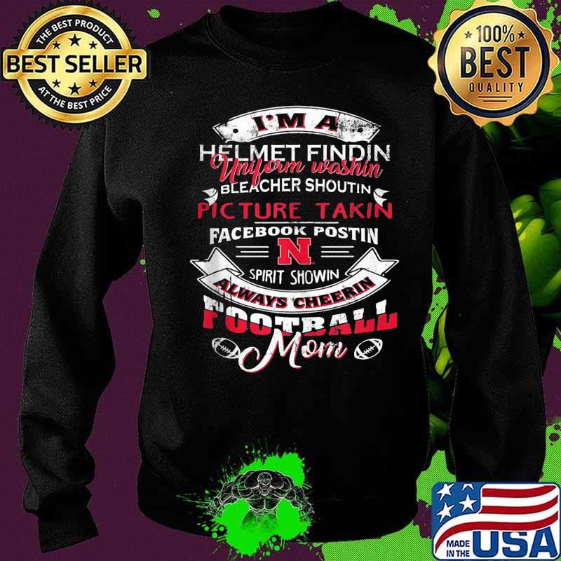 I'm a helmet finding uniform washin bleacher shoutin picture takin facebook postin spirit shown always cheer football mom s Sweater I'm a helmet finding uniform washin bleacher shoutin picture takin facebook postin spirit shown always cheer football mom s Sweater