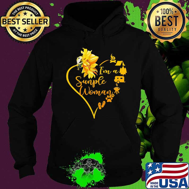 I'm a simple woman love camping sunflower heart s Hoodie I'm a simple woman love camping sunflower heart s Hoodie