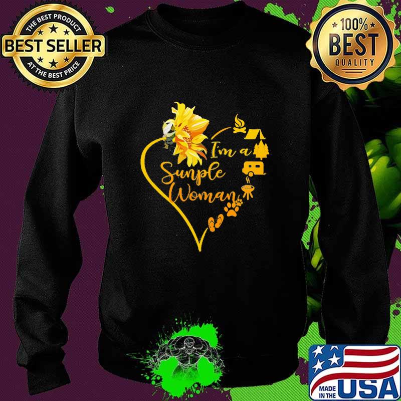 I'm a simple woman love camping sunflower heart s Sweater I'm a simple woman love camping sunflower heart s Sweater