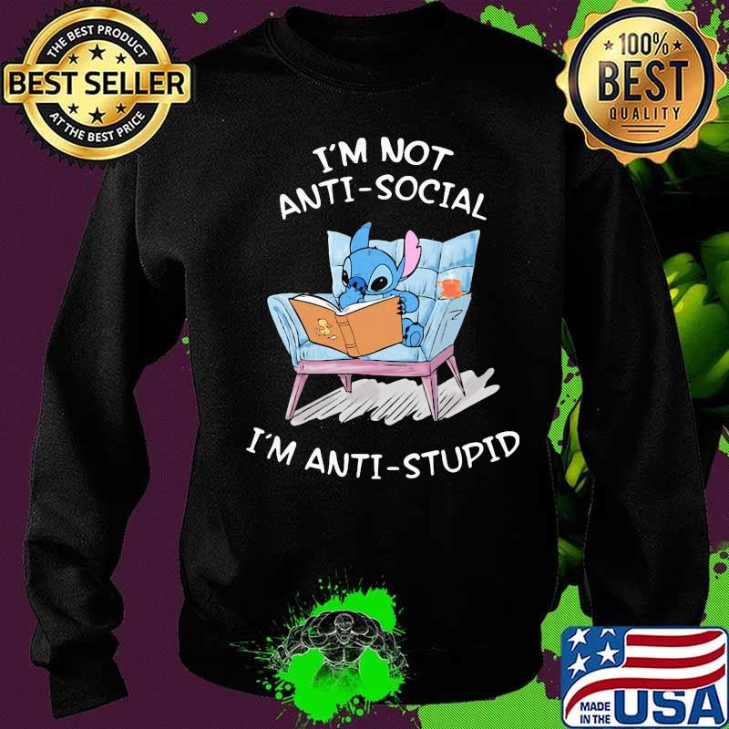 I'm not antisocial i'm anti stupid mouse s Sweater I'm not antisocial i'm anti stupid mouse s Sweater
