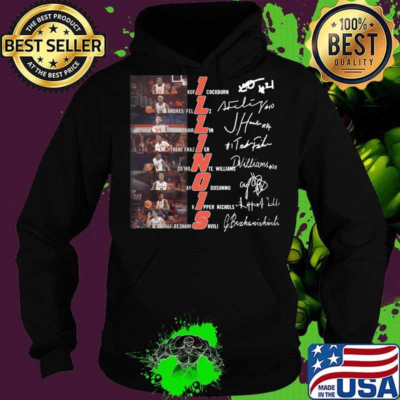 Illinois fighting illini men's basketball players signatures s Hoodie Illinois fighting illini men's basketball players signatures s Hoodie