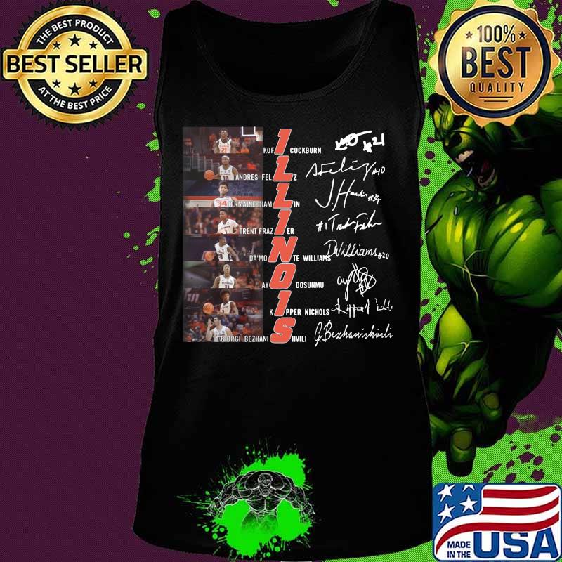 Illinois fighting illini men's basketball players signatures s Tank top Illinois fighting illini men's basketball players signatures s Tank top
