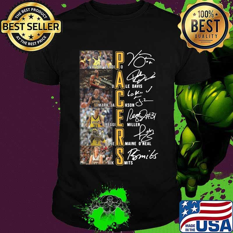 Indiana pacers basketball players signatures shirt