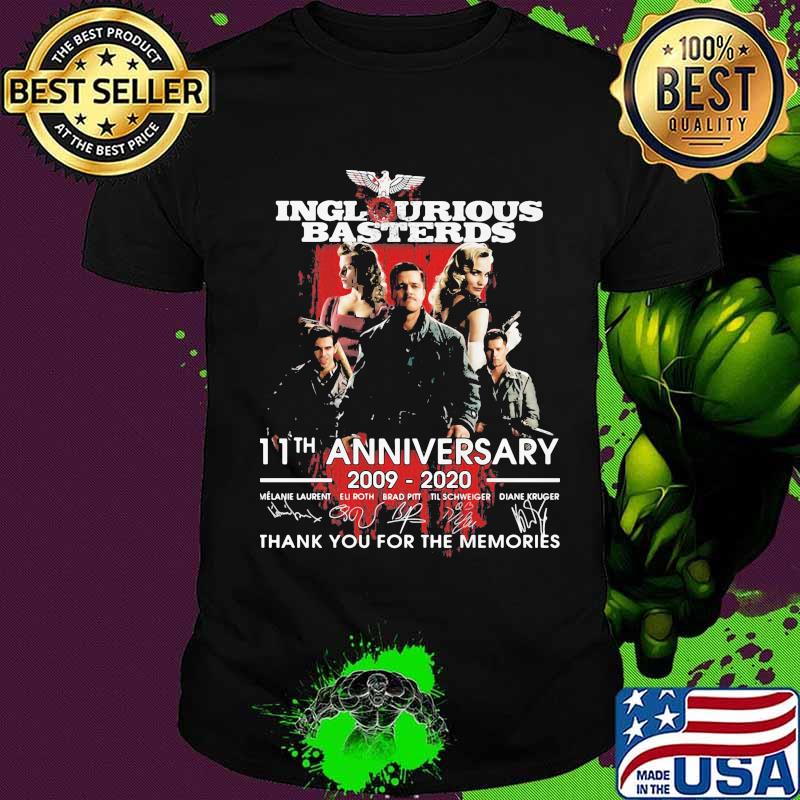 Inglourious basterds 11th anniversary 2009 2020 thank you for the memories signatures shirt
