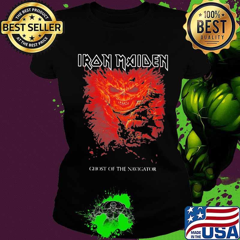 Iron maiden band skeleton ghost of the navigator s Ladies tee Iron maiden band skeleton ghost of the navigator s Ladies tee