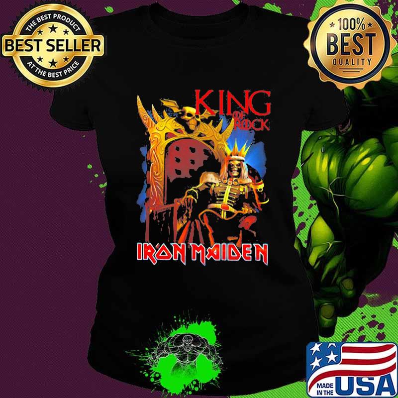 Iron maiden band skeleton king of rock s Ladies tee Iron maiden band skeleton king of rock s Ladies tee