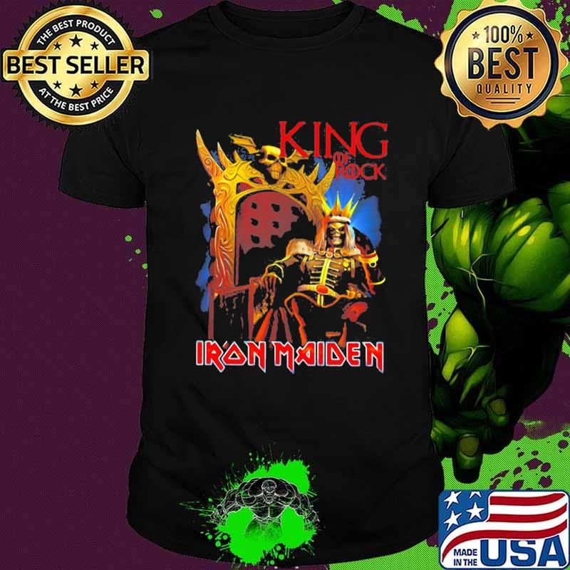 Iron maiden band skeleton king of rock shirt