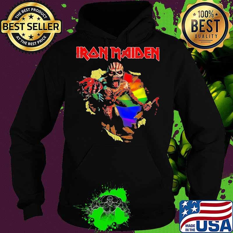 Iron maiden band skeleton lgbt flag s Hoodie Iron maiden band skeleton lgbt flag s Hoodie
