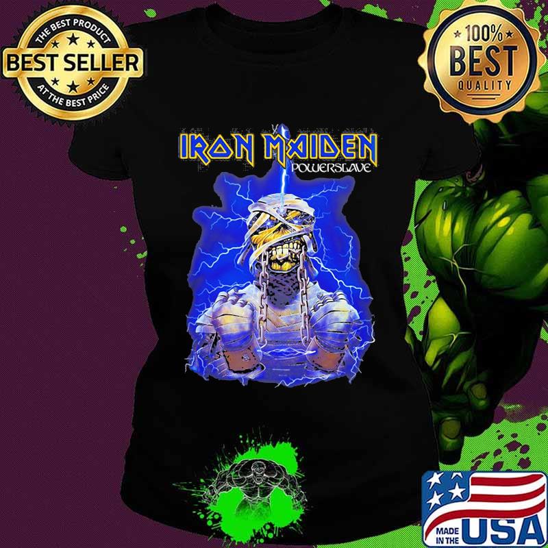 Iron maiden band skeleton powersgave lightning s Ladies tee Iron maiden band skeleton powersgave lightning s Ladies tee