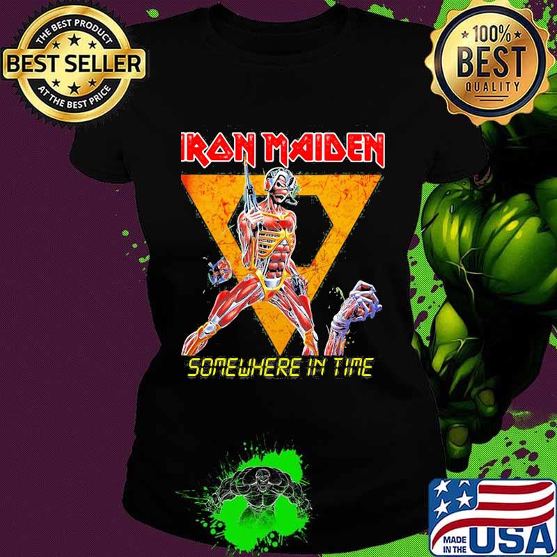 Iron maiden band skeleton somewhere in time s Ladies tee Iron maiden band skeleton somewhere in time s Ladies tee