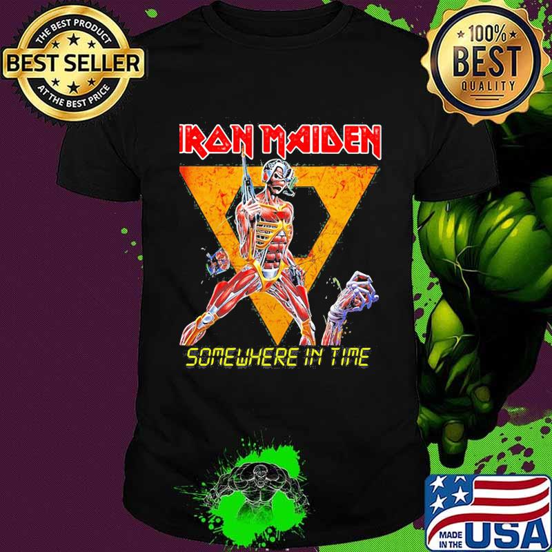 Iron maiden band skeleton somewhere in time shirt