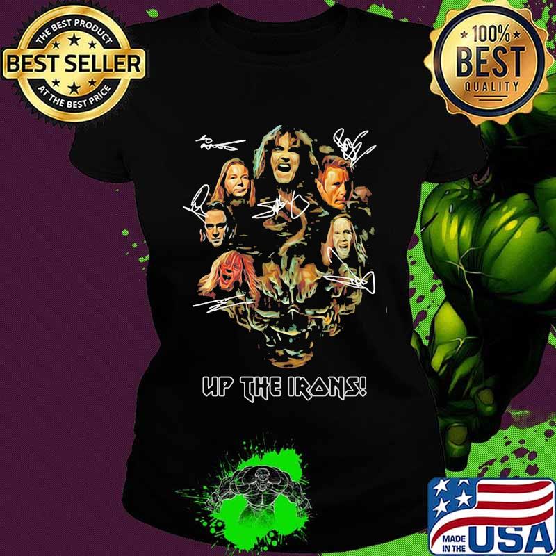 Iron maiden band up the irons signatures s Ladies tee Iron maiden band up the irons signatures s Ladies tee