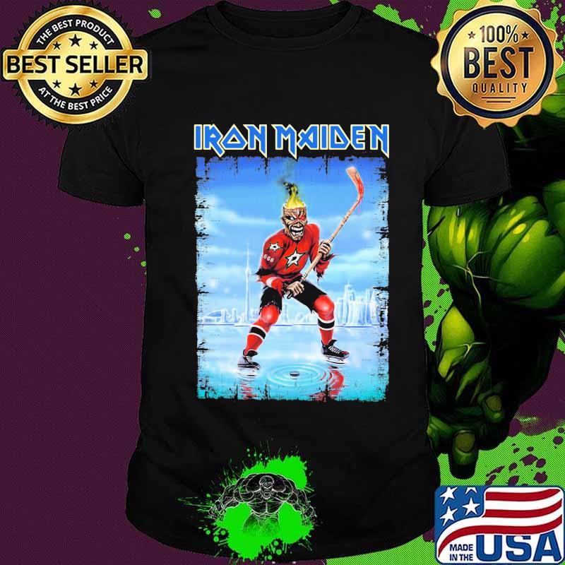 Iron maiden skeleton dallas stars player hockey shirt Iron maiden skeleton dallas stars player hockey shirt