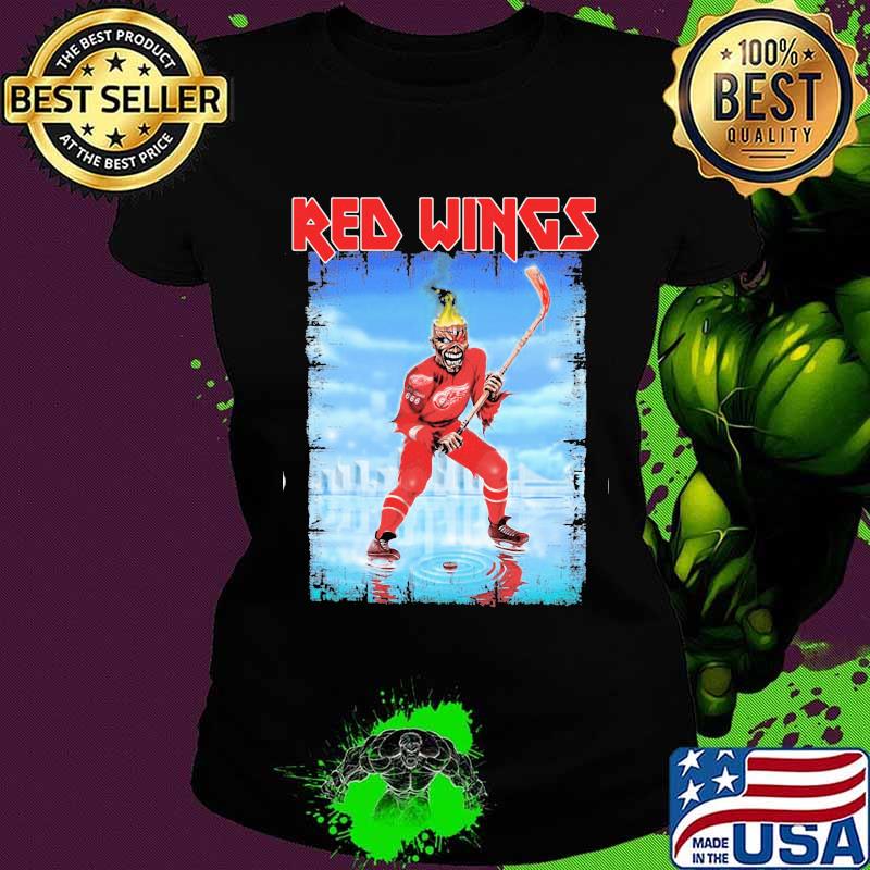 Iron maiden skeleton detroit red wings player hockey s Ladies tee Iron maiden skeleton detroit red wings player hockey s Ladies tee