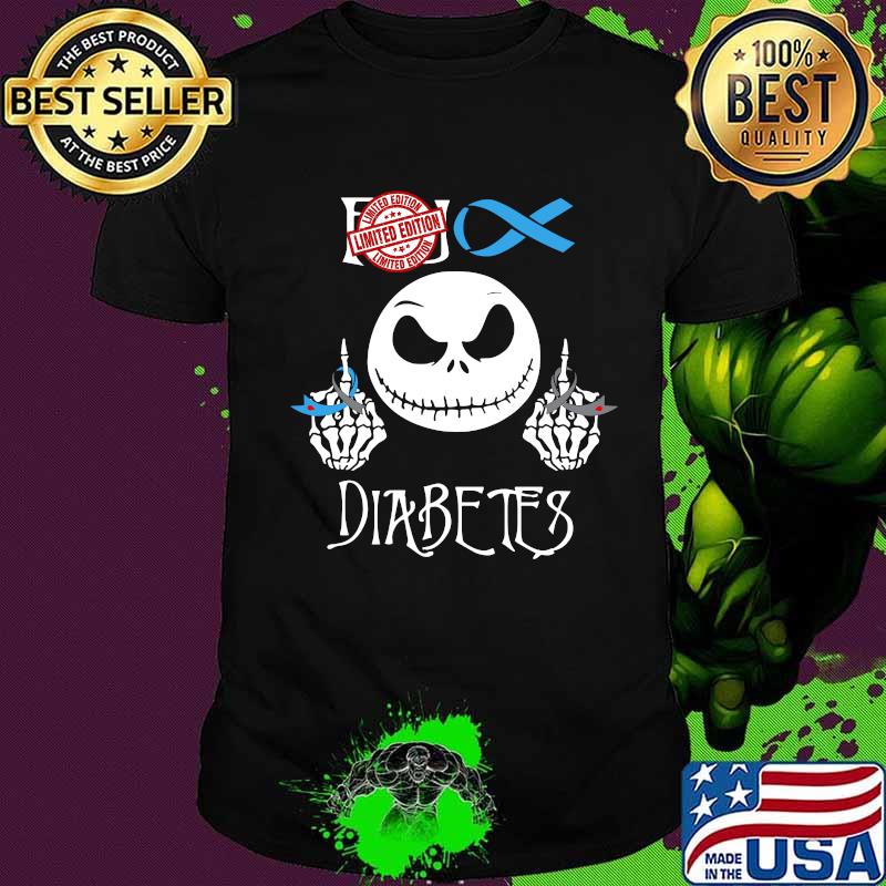 Jack skellington diabetes cancer awareness shirt