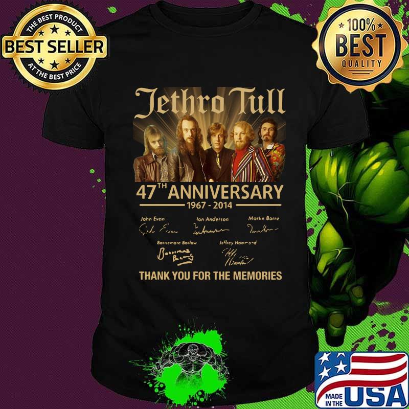 Jethro tull 47th anniversary 1967 2014 thank you for the memories signatures shirt