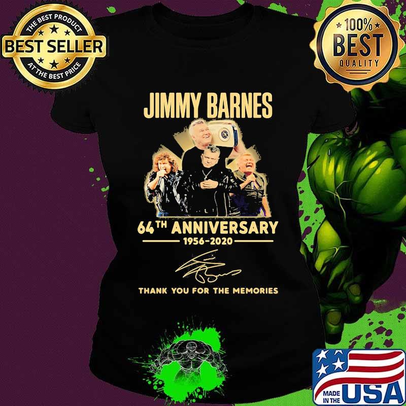 Jimmy barnes 64th anniversary 1956 2020 thank you for the memories signatures s Ladies tee Jimmy barnes 64th anniversary 1956 2020 thank you for the memories signatures s Ladies tee
