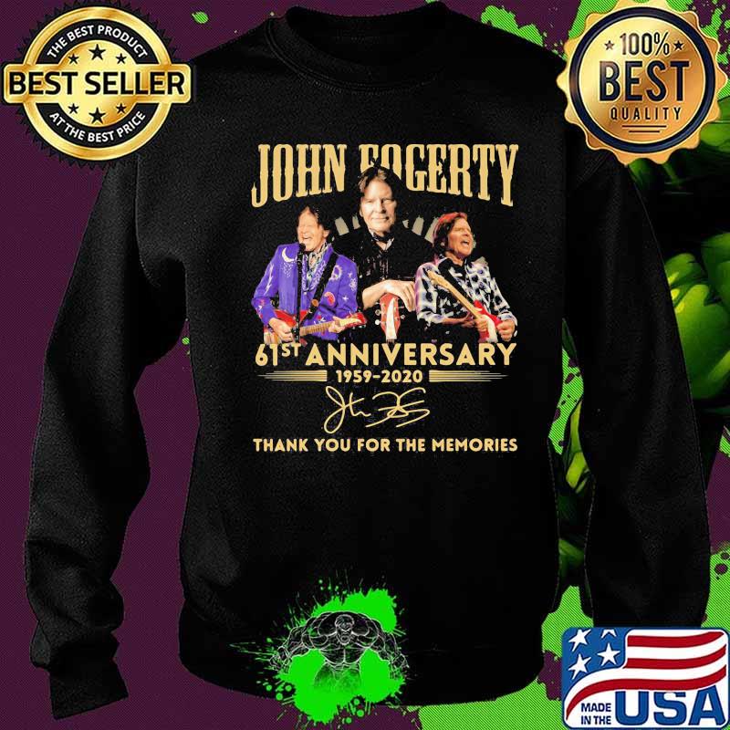 John fogerty 61st anniversary 1959 2020 thank you for the memories signature s Sweater John fogerty 61st anniversary 1959 2020 thank you for the memories signature s Sweater