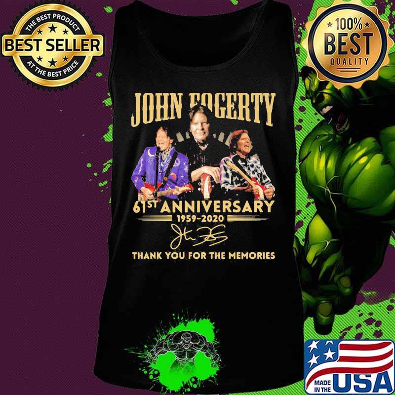 John fogerty 61st anniversary 1959 2020 thank you for the memories signature s Tank top John fogerty 61st anniversary 1959 2020 thank you for the memories signature s Tank top