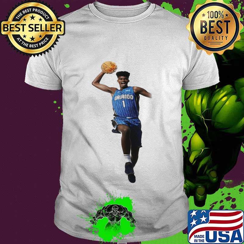 Jonathan isaac magic transparent playing basketball shirt