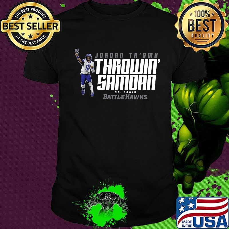 Jordan ta'amu throwin samoan st.louis battlehawks shirt