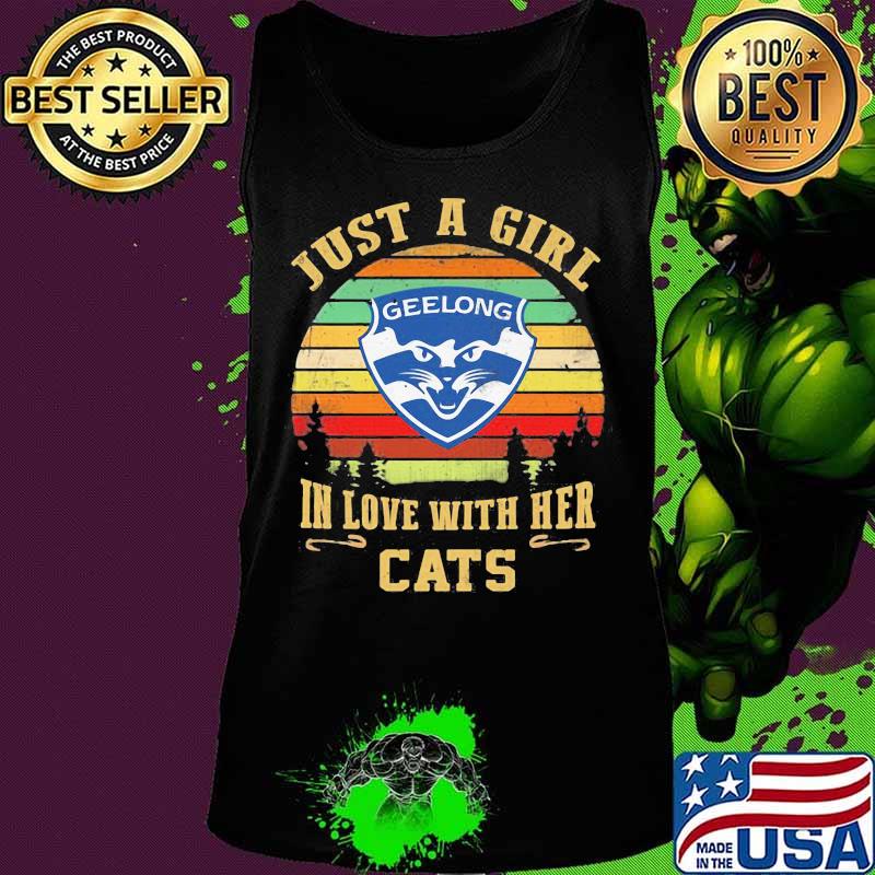 Just a girl in love with her cats geelong vintage retro s Tank top Just a girl in love with her cats geelong vintage retro s Tank top