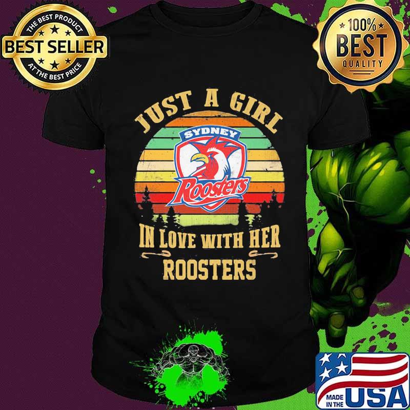 Just a girl in love with her sydney roosters vintage retro shirt