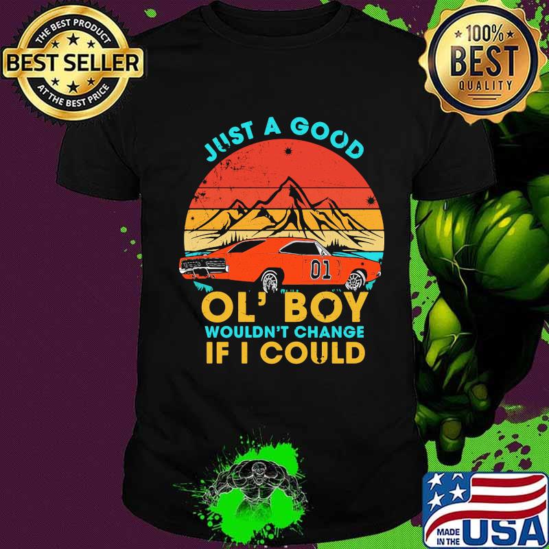 Just a good ol' boy wouldn't change if i could car 01 mountain vintage retro shirt