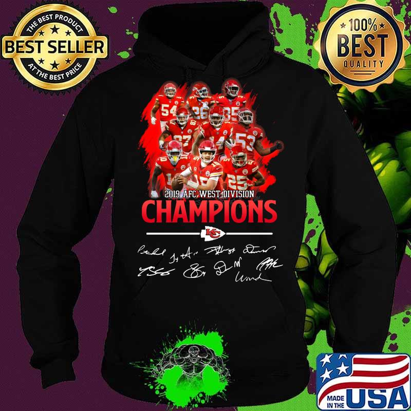 Kansas city chiefs 2019 afc west division champions signatures s Hoodie Kansas city chiefs 2019 afc west division champions signatures s Hoodie