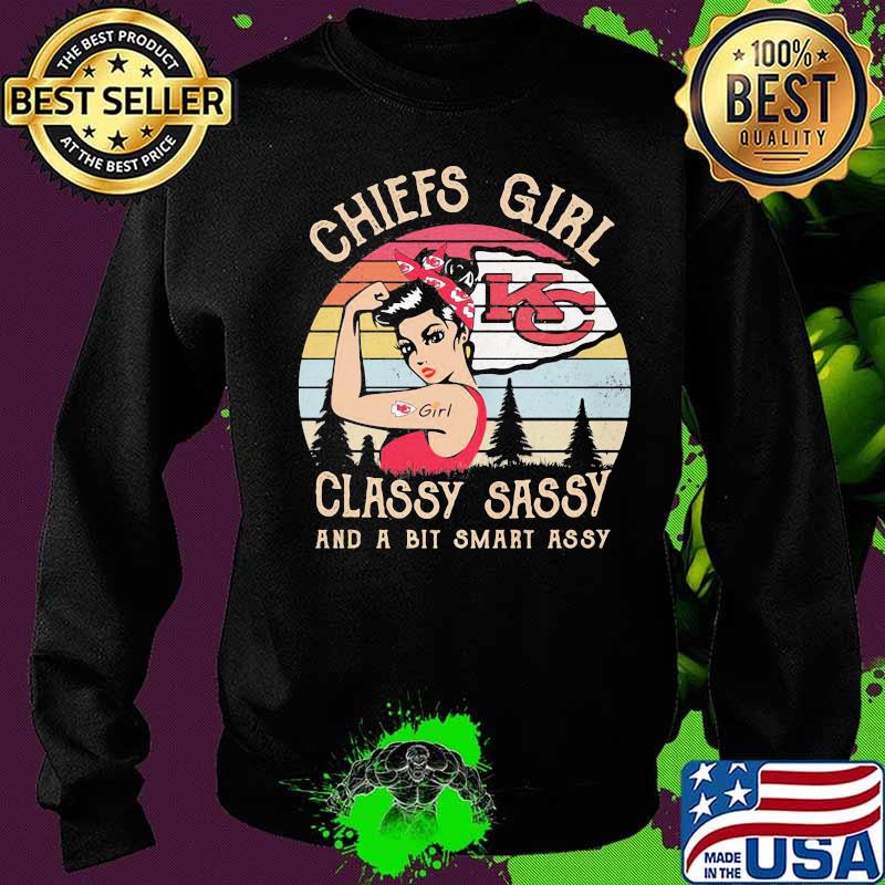 Kansas city chiefs girl classy sassy and a bit smart assy vintage retro s Sweater Kansas city chiefs girl classy sassy and a bit smart assy vintage retro s Sweater