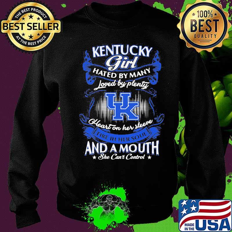 Kentucky wildcats girl hated by many loved by plenty heart on her sleeve fire in her soul and a mouth she can't control stars s Sweater Kentucky wildcats girl hated by many loved by plenty heart on her sleeve fire in her soul and a mouth she can't control stars s Sweater