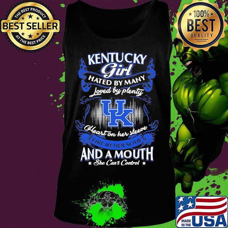 Kentucky wildcats girl hated by many loved by plenty heart on her sleeve fire in her soul and a mouth she can't control stars s Tank top Kentucky wildcats girl hated by many loved by plenty heart on her sleeve fire in her soul and a mouth she can't control stars s Tank top