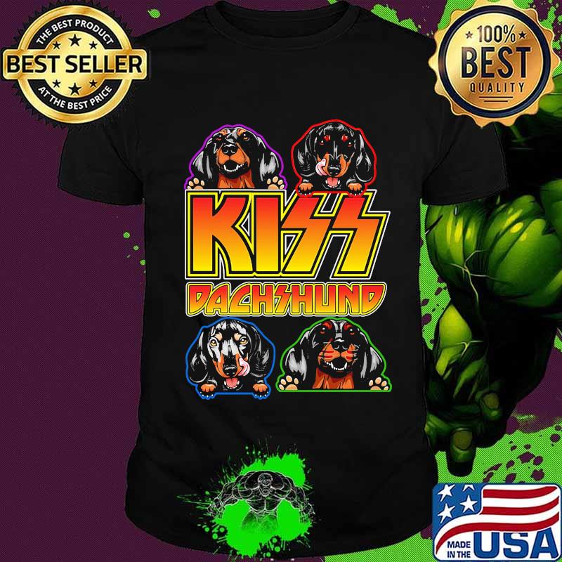 Kiss band dachshund dogs shirt