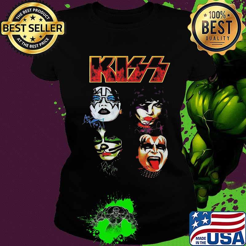 Kiss band members signatures s Ladies tee Kiss band members signatures s Ladies tee
